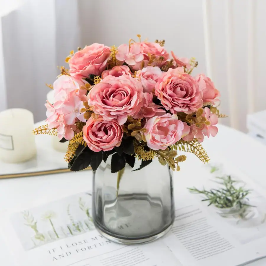 roses in a vase