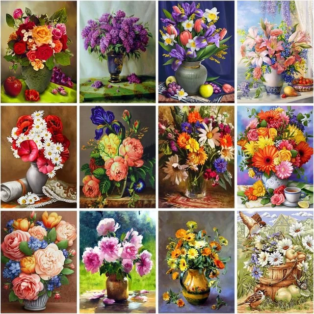 vase with flowers drawing