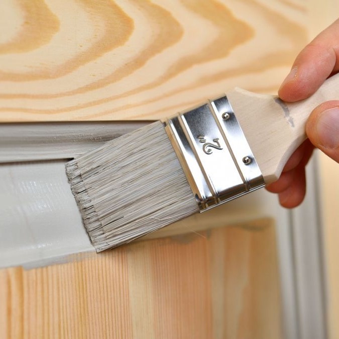 how to paint a wood door