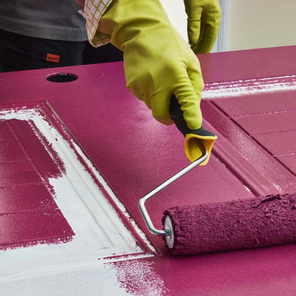 how to paint a metal front door